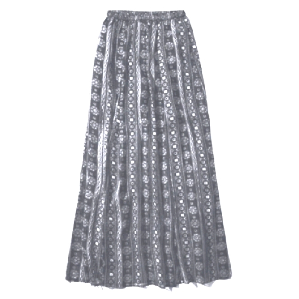 ABERCROMBIE AND FITCH Boho Sheer Chiffon Printed High Waisted Maxi Skirt - Picture 11 of 11
